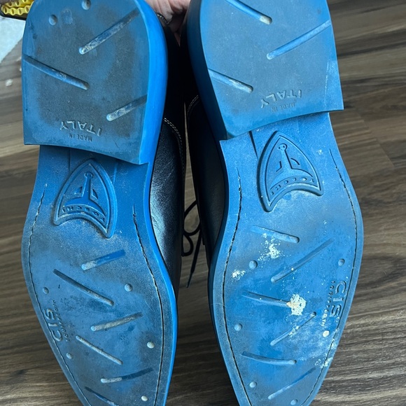 Michael Toschi Berta Split Toe Shoes Black/ Blue Sole - Picture 6 of 7